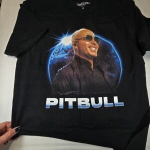 Pitbull Timeless Miami Concert Graphic T-Shirt Mens Medium Black Mr Worldwide